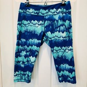 Zella Blue-Violet Aqua Yoga Pants L